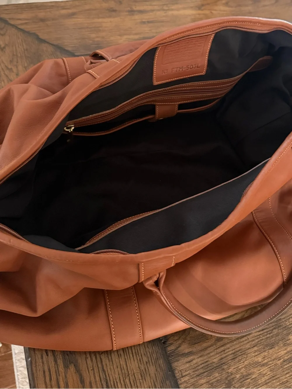 Coach Leather Vintage Duffle Luggage Cabin Bag Large 0503
